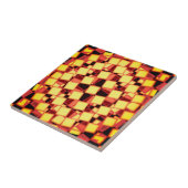 赤と黄色のパタ市松模様にーン タイル (側面)