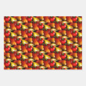 赤と黄色のパプリカ ラッピングペーパーシート (正面3)