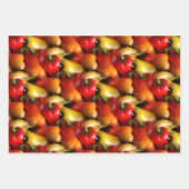 赤と黄色のパプリカ ラッピングペーパーシート (正面2)
