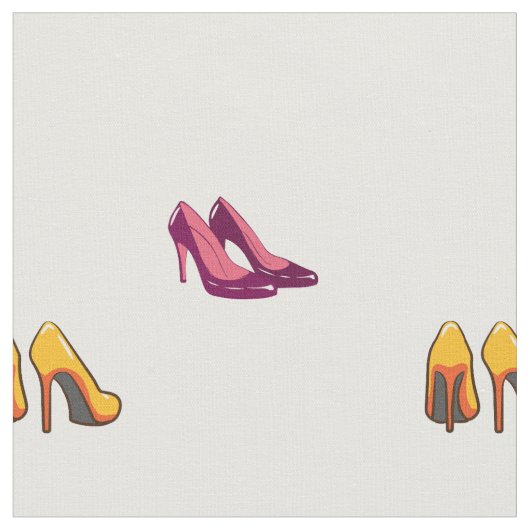 赤と黄色のヒール生地 ファブリック (クローズアップ)