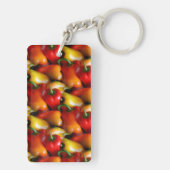 赤と黄色のピーパーアクリルキーチェーン キーホルダー (裏面)