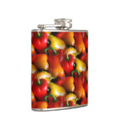 赤と黄色のピーマンのビニール包まれたフラスコ フラスク (右)