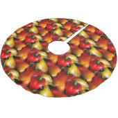 赤と黄色のピーマンの木のスカート ブラッシュドポリエステルツリースカート (アングル)