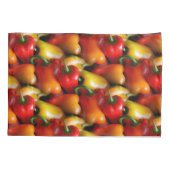 赤と黄色のピーマンの枕カバー 枕カバー (裏面)