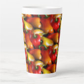 赤と黄色のピーマンラテマグ カフェラテマグ (正面)