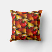 赤と黄色のピーマン装飾用クッション クッション (裏面)