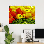 赤と黄色のピーマン ポスター (ホームオフィス)