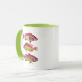 赤と黄色のファンタジー魚トリオ マグカップ (正面左)