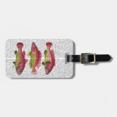 赤と黄色のファンタジー魚トリオ ラゲッジタグ (正面横)