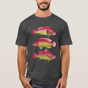 赤と黄色のファンタジー魚トリオ Tシャツ