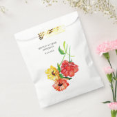 赤と黄色のフローラブーケ フェイバーバッグ (封をした状態)