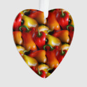 赤と黄色のペッパーアクリルオーナメント オーナメント (正面)