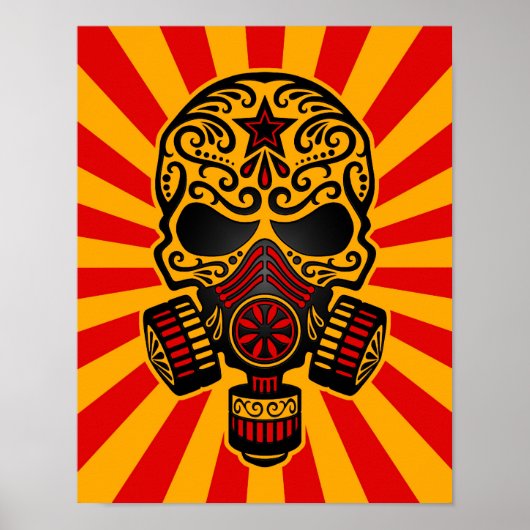 赤と黄色のポスト黙示録シュガースカル ポスター (正面)