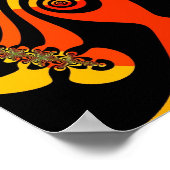 赤と黄色のマインドスピナー ポスター (角)