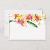 赤と黄色のランパーソナライズされた ノートカード (裏面)