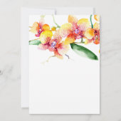 赤と黄色のラン空白の結婚ス 招待状 (裏面)