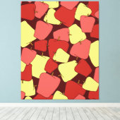 赤と黄色のリンゴのパターン キャンバスプリント (インサイチュ (ウッドフロア))