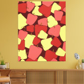 赤と黄色のリンゴのパターン キャンバスプリント (インサイチュ (リビング))