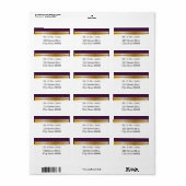 赤と黄色のロイヤリティプリント ラベル (フルシート)