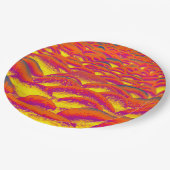 赤と黄色のロックスケープ ペーパープレート (アングル)