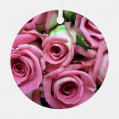 赤と黄色のローズメタルサークルオーナメント メタルオーナメント (正面)