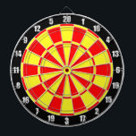 赤と黄色の円(黒) ダーツボード<br><div class="desc">黒ダーツボード上の赤と黄色の円。</div>