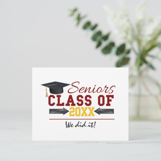 赤と黄色の卒業ギア 案内ポストカード (スタンド正面)