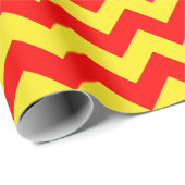 赤と黄色の大シェブロンのラッピング紙 ラッピングペーパー (ロールコーナー)