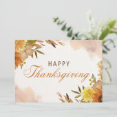 赤と黄色の幸せな感謝祭 シーズンカード (スタンド正面)