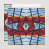 赤と黄色の建築詳細ノートカード シーズンカード (正面/裏面)