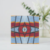 赤と黄色の建築詳細ノートカード シーズンカード (スタンド正面)