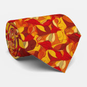 赤と黄色の抽象芸術図形のパターン ネクタイ (ロール)