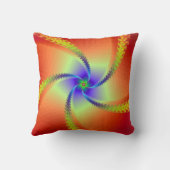 赤と黄色の渦 クッション (裏面)