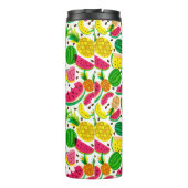 赤と黄色の熱帯果実パターン タンブラー (裏面)