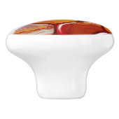 赤と黄色の瑪瑙の石モザイク セラミックノブ (側面)