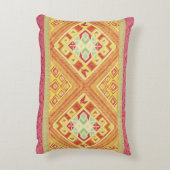 赤と黄色の羽のアクセント枕 アクセントクッション (裏面(縦))