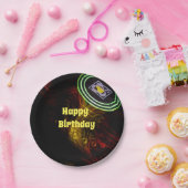 赤と黄色の芝生ボウル、誕生日紙プレート ペーパープレート (パーティー)