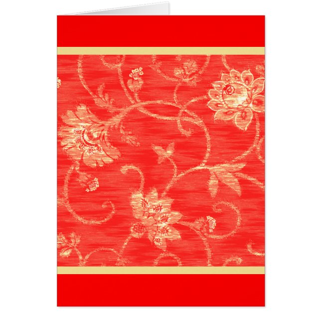 赤と黄色の花花咲きデザイン (正面)