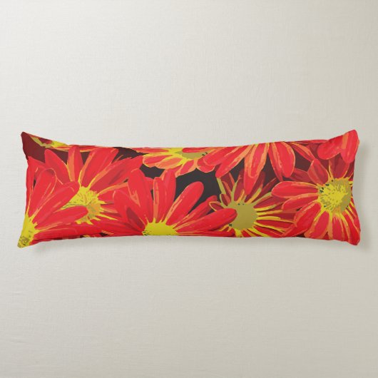 赤と黄色の花1 ボディピロー (正面)