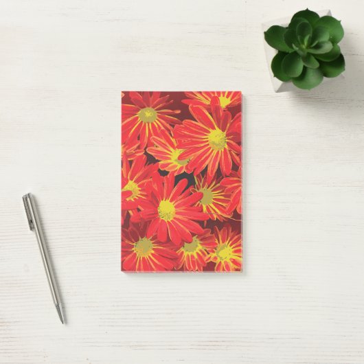 赤と黄色の花1 ポストイット (オフィス)