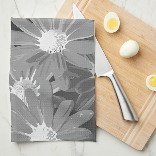 赤と黄色の花2 キッチンタオル (四つ折り)