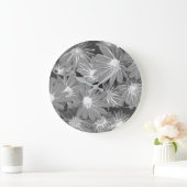 赤と黄色の花2 ラージ壁時計 (ホーム)