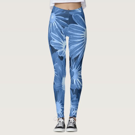 赤と黄色の花3 レギンス (正面)