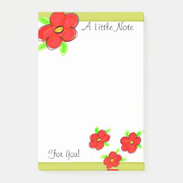 赤と黄色の花 ポストイット