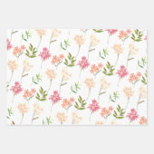 赤と黄色の花 ラッピングペーパーシート (正面2)