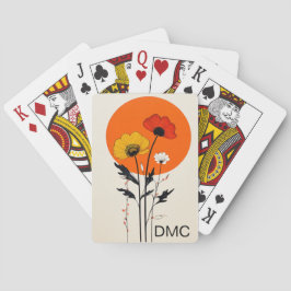 赤と黄色の花（日あり） トランプ