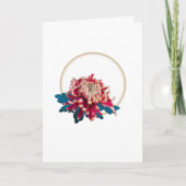 赤と黄色の菊の丸が白 カード (正面)