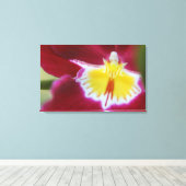 赤と黄色の蘭 キャンバスプリント (インサイチュ (ウッドフロア))