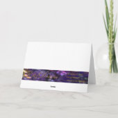 赤と黄色の車のクリスマスサンタと格言 シーズンカード (裏面)