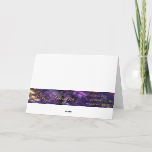 赤と黄色の車のクリスマスサンタと格言 シーズンカード (裏面)